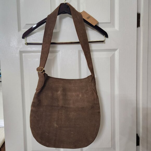 MOYO Handbags - Brown Suede Shoulder Bag from Kenyan Sustainable Brand MOYO